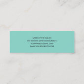 Cool Simple Blue Black Scissors Haarstylist Mini Visitekaartje (Achterkant)