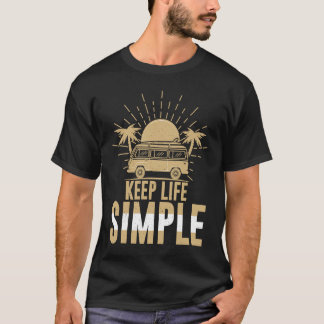 Cool Simple Life Vans Vacation Van Living Enthusia T-shirt