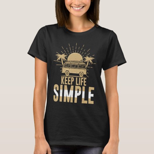 Cool Simple Life Vans Vacation Van Living Enthusia T-shirt (Voorkant)