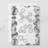 Cool Simple Mechanical Boys Verjaardag Uitnodiging (Achterkant)