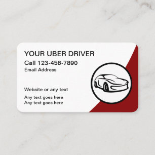 Cool Simple Uber Driver Visitekaartjes