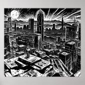 Cool Sin City Ink Noir Poster – Retro Comic Vibe (Voorkant)