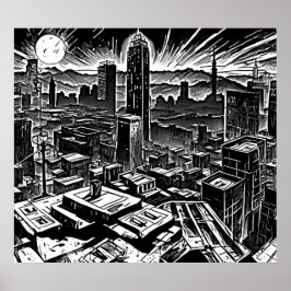 Cool Sin City Ink Noir Poster – Retro Comic Vibe