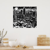 Cool Sin City Ink Noir Poster – Retro Comic Vibe (Keuken)