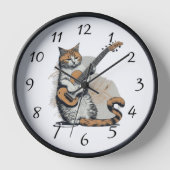 Cool Sinaasappel Cat Jamming op de gitaar (Voorkant)