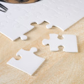 Cool Sinaasappel Cat Jamming op de gitaar Legpuzzel (Zijkant)