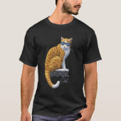 Cool Sinaasappel Tabby Kat Dragen Zonnebril T-shirt (Voorkant)