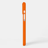 Cool Sinaasappel White Racing Stripes Gold Monogra iPhone Hoesje (Linkerkant)