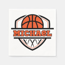 Cool Sinaasappel Zwart Basketbal Sport