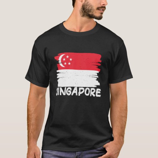 Cool Singapore Flag 1 T-shirt (Voorkant)