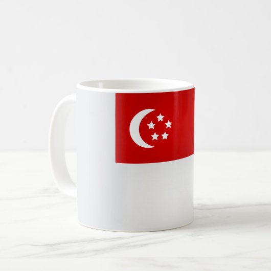 Cool Singapore Flag Koffiemok (Voorkant links)