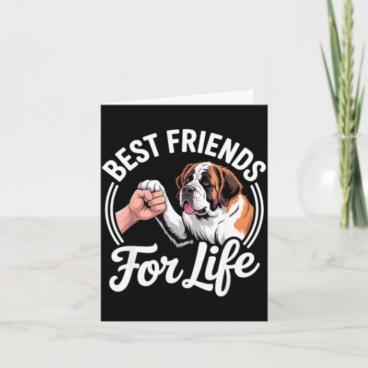 Cool Sint Bernard Kostuum Voor Mannen Vrouwen St.  Kaart (Voorkant)