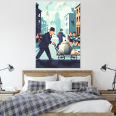 Cool Sir Winston Churchill Canvas Afdruk (Insitu (Slaapkamer))