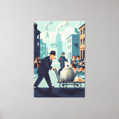 Cool Sir Winston Churchill Canvas Afdruk (Voorkant)