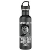 Cool Sir Winston Churchill Funny British History Waterfles (Voorkant)