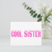 Cool Sister (Roze) Briefkaart (Staand voorkant)