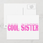 Cool Sister (Roze) Briefkaart (Voorkant / Achterkant)