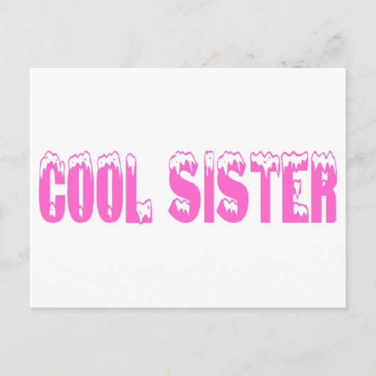 Cool Sister (Roze) Briefkaart (Voorkant)