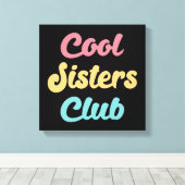 Cool Sisters Club II Canvas Afdruk (Insitu (Houten vloer))