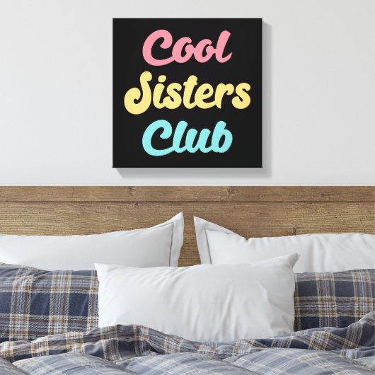 Cool Sisters Club II Canvas Afdruk (Insitu (Slaapkamer))