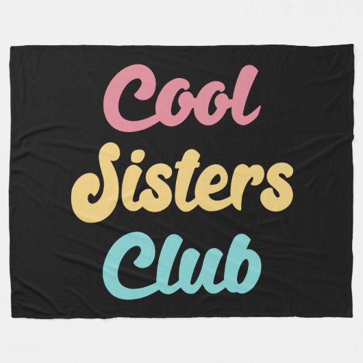 Cool Sisters Club II Fleece Deken (Voorkant (Horizontaal))