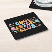 Cool Sisters Club III Kartonnen Onderzetters (Schuin)