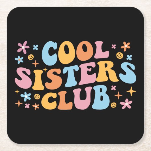 Cool Sisters Club III Kartonnen Onderzetters (Voorkant)