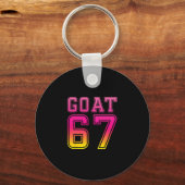 Cool Six Seven 6 7 Ijsje Geit 67 Meme Rizz Leuk Sleutelhanger (Voorkant)