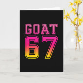 Cool Six Seven 6 7 Ijsje Geit 67 Meme Rizz Pret Kaart (Gele Bloem)