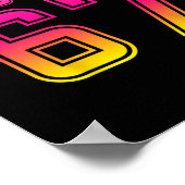 Cool Six Seven 6 7 Ijsje Geit 67 Meme Rizz Pret Poster (Hoek)