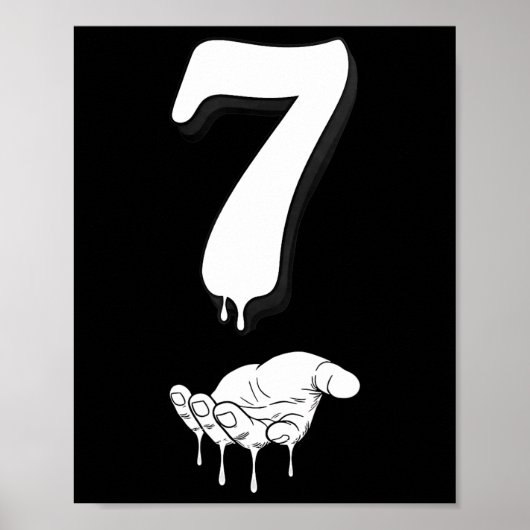 Cool Six Seven 6 7 Meme Gen Alpha S-lang Kostuum M Poster (Voorkant)