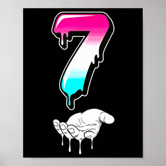 Cool Six Seven 6 7 Meme Gen Alpha S-lang Kostuum M Poster (Voorkant)