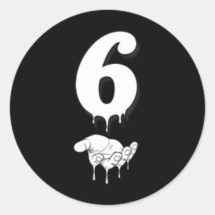 Cool Six Seven 6 7 Meme Gen Alpha S-lang Kostuum M Ronde Sticker