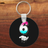Cool Six Seven 6 7 Meme Gen Alpha S-lang Kostuum M Sleutelhanger (Voorkant)