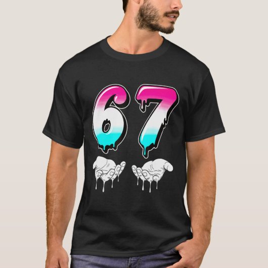 Cool Six Seven 6 7 Meme Gen Alpha S-lang Kostuum M T-shirt (Voorkant)