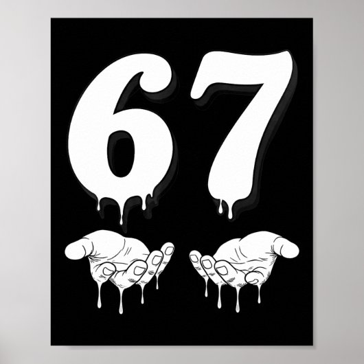 Cool Six Seven 6 7 Meme Gen Alpha Sla Jargon Kostu Poster (Voorkant)
