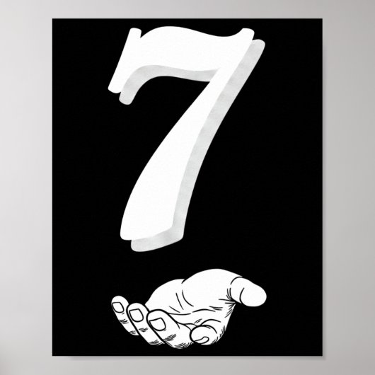 Cool Six Seven 6 7 Meme Gen Alpha Sla Jargon Kostu Poster (Voorkant)