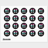 Cool Six Seven 6 7 Meme Gen Alpha Sla Jargon Kostu Ronde Sticker (Vel)