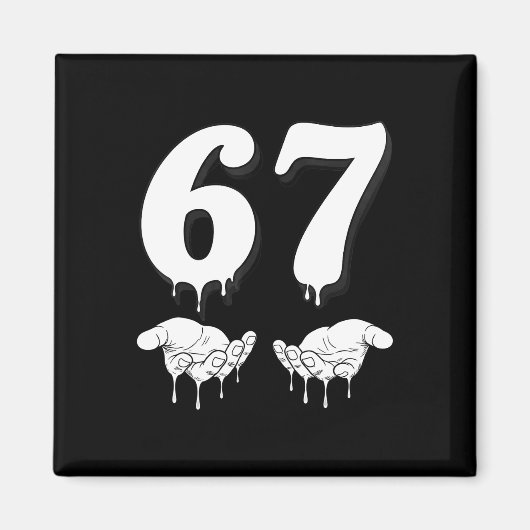 Cool Six Seven 6 7 Meme Gen Alpha Sla Jassen Ma Magneet (Voorkant)