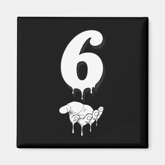 Cool Six Seven 6 7 Meme Gen Alpha Slaapkleding Ma Magneet (Voorkant)