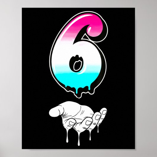 Cool Six Seven 6 7 Meme Gen Alpha Slaapkleding Ma Poster (Voorkant)