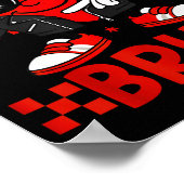 Cool Six Seven Bruh 6 7 Valentijnsdag Meme Hart  Poster (Hoek)