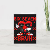 Cool Six Seven Bruh 6 7 Valentines Day Meme Heart Kaart (Voorkant)
