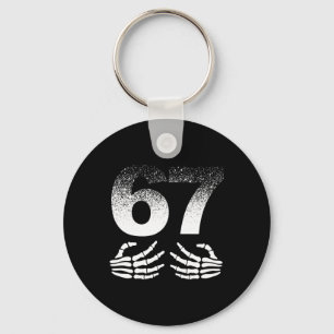 Cool Six Seven Gen Alpha Slaang Populaire Meme Tre Sleutelhanger