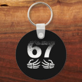 Cool Six Seven Gen Alpha Slaang Populaire Meme Tre Sleutelhanger (Voorkant)