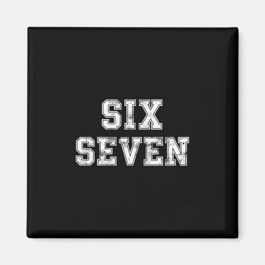 Cool Six Seven Nummer Gen Alpha Slaap 6 7 Trending Magneet (Voorkant)