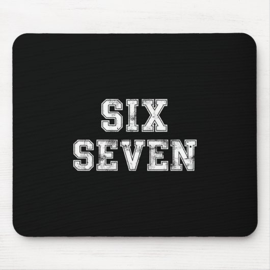Cool Six Seven Nummer Gen Alpha Slang 6 7 Trend Muismat (Voorkant)
