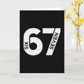 Cool Six Seven Nummer Gen Alpha Slang 6 7 Trending Kaart (Gele Bloem)