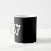 Cool Six Seven Nummer Gen Alpha Slang 6 7 Trending Koffiemok (Voorkant links)