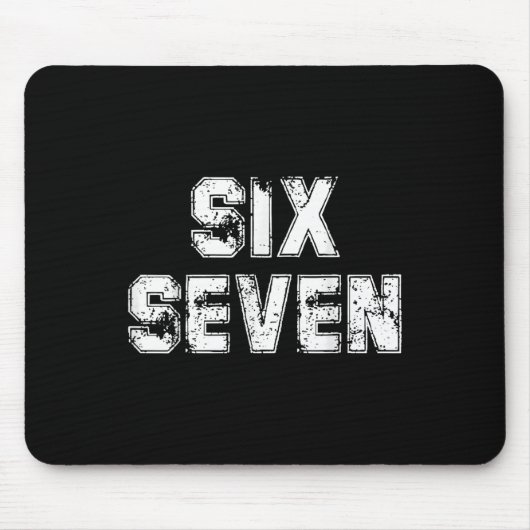 Cool Six Seven Nummer Gen Alpha Slang 6 7 Trending Muismat (Voorkant)
